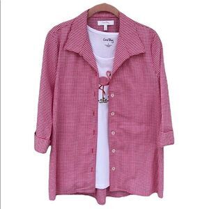 Flamingo 2 Piece Coral Bay Sz S 2 Flamingo Tank And Button Down NWT